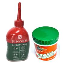 Óleo Singer 100ml Mais Graxa Branca Siliflex Para Máquina De Costura Óleo Singer 100ml Mais Graxa Branca Siliflex Para Máquina De Costura