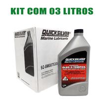 Óleo TCW3 Quicksilver 2 Tempos Motor de Popa Kit Com 3 Lts - Mercury