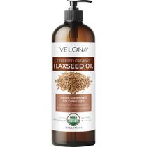Óleo transportador velona Óleo de linhaça 473 ml 100% orgânico prensado a frio