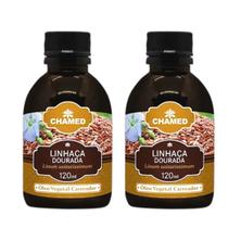 Óleo Vegetal de Linhaça Dourada 2 frascos c/ 120ml 100% Puro Chamed (Fabricante Chamel)