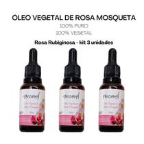 Óleo Vegetal Puro de Rosa Mosqueta Aromá 30ml - Kit 3 un.