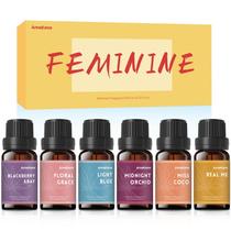 Óleos de fragrância AmaKane Feminine 6x10ml para mulheres com aromas