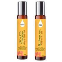 Óleos Essenciais Prontos Eucalipto, Noz-Moscada Roll On 10ml