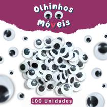 Olhinhos Móveis Para Artesanato - 8Mm Pacote Com 100 Unidades - NYBC