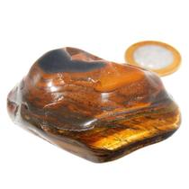 Olho de Tigre Rolado Pedra Natural Origem Africa 63mm 126g