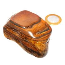 Olho de Tigre Rolado Pedra Natural Origem Africa 66mm 170g