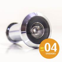 Olho Mágico Sem Tampa Visão 200 Graus Kit 04un