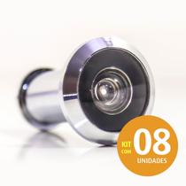Olho Mágico Sem Tampa Visão 200 Graus Kit 08un