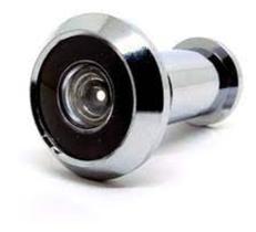 Olho Mágico Visor Para Porta e Portão 200 Graus Cromado 35 a 50mm