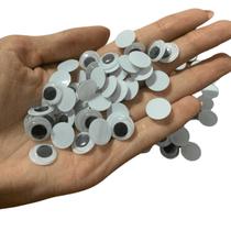 Olho Móvel 15mm 100 Unidades Artesanato, Escola, Bonecas