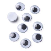 Olho Móvel Redondo Preto 18mm com 100 unidades