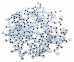 Olho Móvel Redondo Preto 6mm com 100 unidades