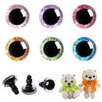 Olhos de segurança com glitter de plástico de 20 mm 120 unidades MUCUNNIA 6 cores