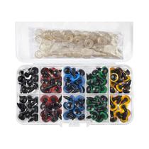Olhos De Segurança De Plástico Preto 100pcs 6mm 8mm 10mm 12mm Para Bonecas Amigurumi Materiais Para