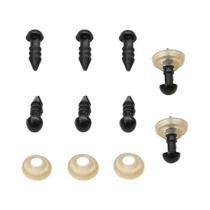 Olhos De Segurança De Plástico Preto 5-16mm 200/100PCS Para Brinquedos Amigurumi Artesanato DIY