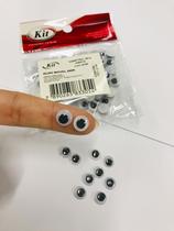 Olhos móveis Kit 08mm com 100 unidades