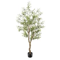 Oliveira artificial FEELEAD de 180 cm de altura com plantador para decoração