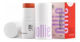 Ollie Bastão 3 Em 1 Coral Blush, Batom E Sombra Fps 95 cor coral