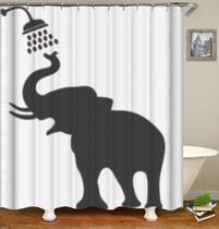 OLOEY 3D Print Chuveiro Cortinas Animal Elefante Cortinas para