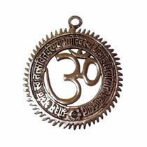 Om Mandala Decorativo De Metal Prata 19,5Cm - Balisun