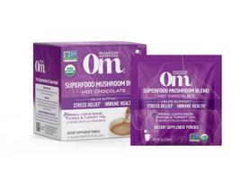 Om Mushroom Superfood Chocolate Hot Chocolate Blend Cogumelo em Pó, Single Serve, 10 Count, Cacau Holandês, 2g de Açúcar, 25 Calorias, Juba de Leão, Reishi, Chaga, Cauda de Turquia, Foco e Suporte ao Estresse