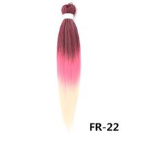 Ombre de cabelo trançado pré-esticado de 26 polegadas, 8 pacotes sintéticos