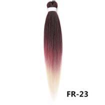 Ombre de cabelo trançado pré-esticado de 26 polegadas, 8 pacotes sintéticos