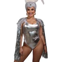 Ombreira De Carnaval Par Franjas Metalizada Festa Fantasia