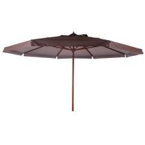 Ombrellone Astúrias - Cobertura Bagun Marrom - Haste em Madeira 400cm - 68917