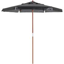 Ombrellone Central Itapema em Madeira 2 metros Preto Bel Ombrellone Central Itapema em Madeira 2 metros Preto Bel