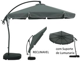 ombrellone Guarda Sol de Praia 3m Aluminio Bel Buzios / Reclinavel & Giratorio 360 Ideal Piscina, Jardim, Deck + Base 50L & Suporte de Luminaria ombrellone Guarda Sol de Praia 3m Aluminio Bel Buzios / Reclinavel & Giratorio 360 Ideal Piscina, Jardim, Deck + Base 50L & Suporte de Luminaria