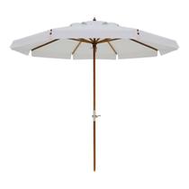Ombrellone Madeira Cobertura PVC manivela 2,70m Branco Bel Lazer
