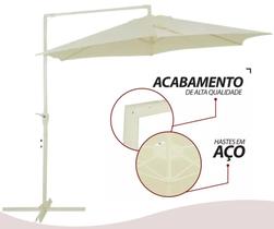 Ombrellone Sombreiro de Jardim Tenda Suspensa 3M Extrutura em Aço com Base P/ Piscina, Hotel, Jardim, Bares ao Ar Livre