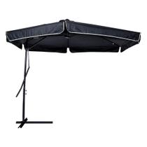 Ombrellone Suspenso 3 Metros (Diâmetro) c/ Alavanca e Articulado Poliéster Preto 820700 BELFIX