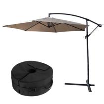 Ombrellone Suspenso 3M Marrom com Bolsa para Areia Redonda Base de Ombrellone 30Kg IMPORTWAY Ombrellone Suspenso 3M Marrom com Bolsa para Areia Redonda Base de Ombrellone 30Kg IMPORTWAY