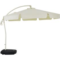 Ombrellone Suspenso Giratório 360 Búzios 3 metros Bege + Base em ABS 50 Litros Preta Bel Ombrellone Suspenso Giratório 360 Búzios 3 metros Bege + Base em ABS 50 Litros Preta Bel