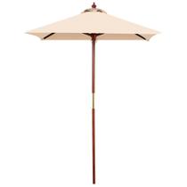 Ombrelone 2,0m Tramontina Madeira Poliéster Quadrado Bege sem Base Ombrelone 2,0m Tramontina Madeira Poliéster Quadrado Bege sem Base