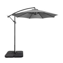 Ombrelone 3 metros para piscina Lateral Suspenso Com Base Plástica 60L