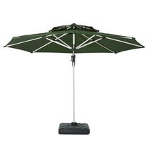 Ombrelone 3m Verde Alumínio Articulado Em Poliéster para Piscinas e Hotéis e Proteção Contra UV