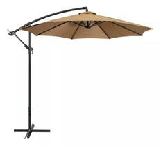 Ombrelone Articulado Guarda Sol De Praia Jardim Lateral 3 Metros Bege RM Decor Ombrelone Articulado Guarda Sol De Praia Jardim Lateral 3 Metros Bege RM Decor