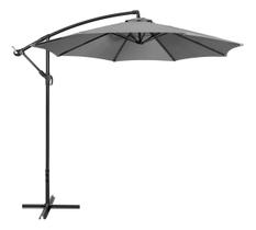 Ombrelone Articulado Guarda Sol De Praia Jardim Lateral 3 Metros Grafite RM Decor Ombrelone Articulado Guarda Sol De Praia Jardim Lateral 3 Metros Grafite RM Decor