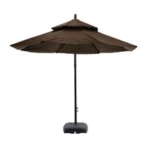 Ombrelone Articulado Marrom de 2,7m em Poliéster Estrutura em Alumínio e Proteção contra Raios UV
