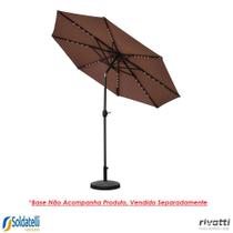 Ombrelone Aruba Azul e Fendi com iluminação LED - Sem Base - Rivatti