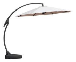 Ombrelone Bege Lateral Aluminio Com Base 300x300 Cm Bege