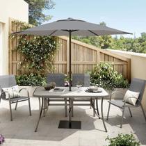 Ombrelone Central Aco Cinza 2,6m Hexagonal Cinza Ombrelone Central Aco Cinza 2,6m Hexagonal Cinza