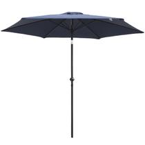 Ombrelone Central Articulado de Alumínio 2,70m com Manivela e Capa Azul Importway IWOBCAC-270AZ