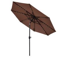 Ombrelone Central Aruba Rivatti 243 cm em Alumínio com Iluminação LED com Base Capa Poliéster Fendi