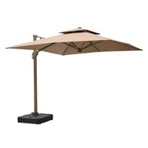 Ombrelone com Base 120L Acabamento Escovado Sofisticado Para Piscina e Hotel