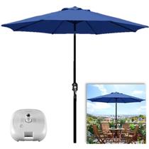 Ombrelone com Base para Piscina 3 metros guarda sol Articulado Com Manivela Maresias Azul - AMZ Ombrelone com Base para Piscina 3 metros guarda sol Articulado Com Manivela Maresias Azul - AMZ