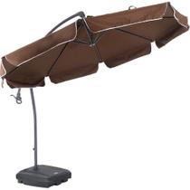 Ombrelone em Aluminio 3 Metros Buzios Bel - Marrom Giratório 360 & Reclinavel + Base de Apoio e Contrapeso. Ideal p/ Hotel, Piscina, Deck e Jardim Ombrelone em Aluminio 3 Metros Buzios Bel - Marrom Giratório 360 & Reclinavel + Base de Apoio e Contrapeso. Ideal p/ Hotel, Piscina, Deck e Jardim